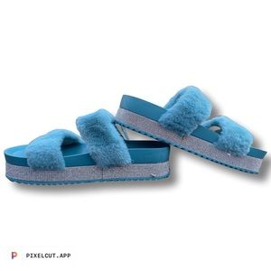 🧿Bamboo Faux Fur Platform Sandal🧿